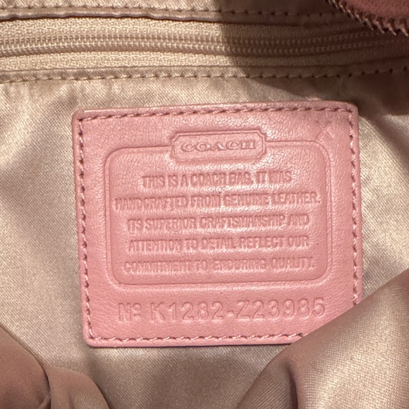 Coach Y2K Pink Leather Carly Shoulder Bag with Metal Accents - Picture 9 of 12